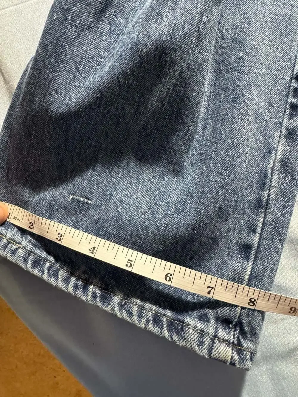 Wrangler Men's Blue Denim Jeans Size 38x32 Relaxed Fit Straight Leg